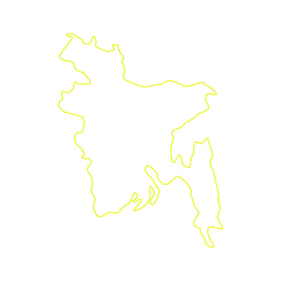 mappa del bangladesh su sfondo bianco vettore