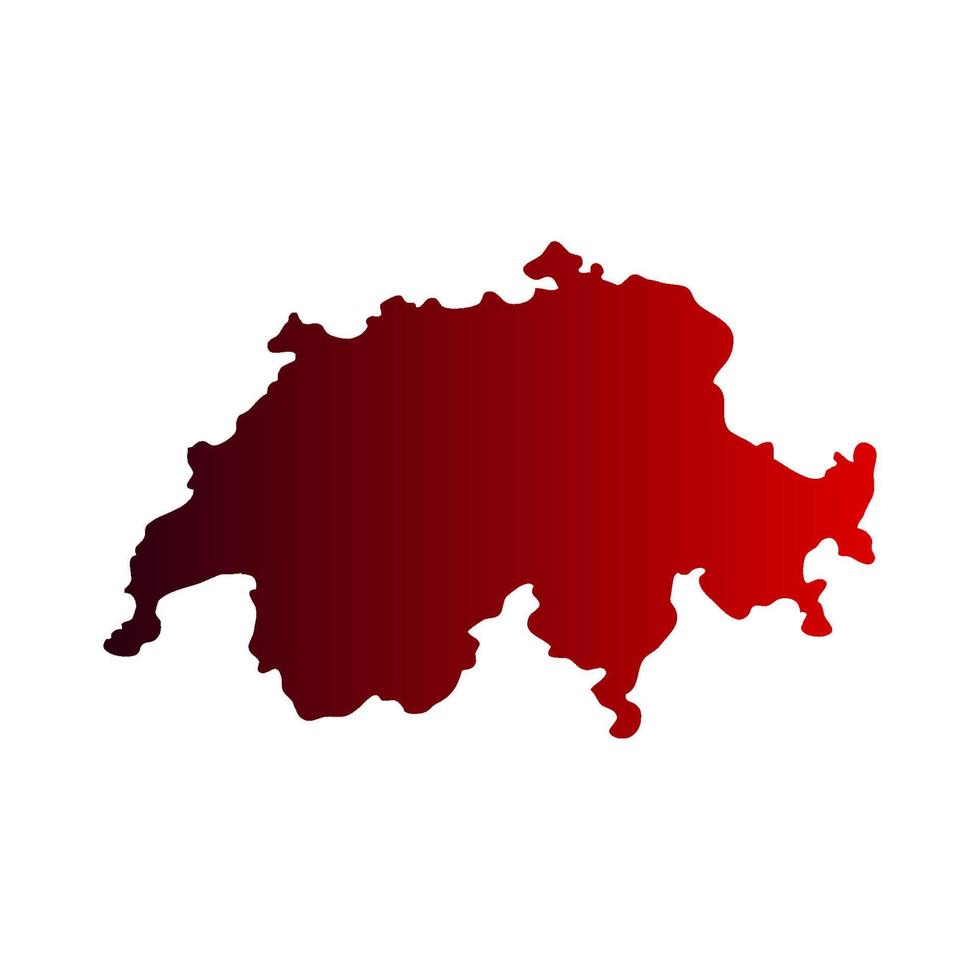 cartina svizzera su sfondo bianco vettore