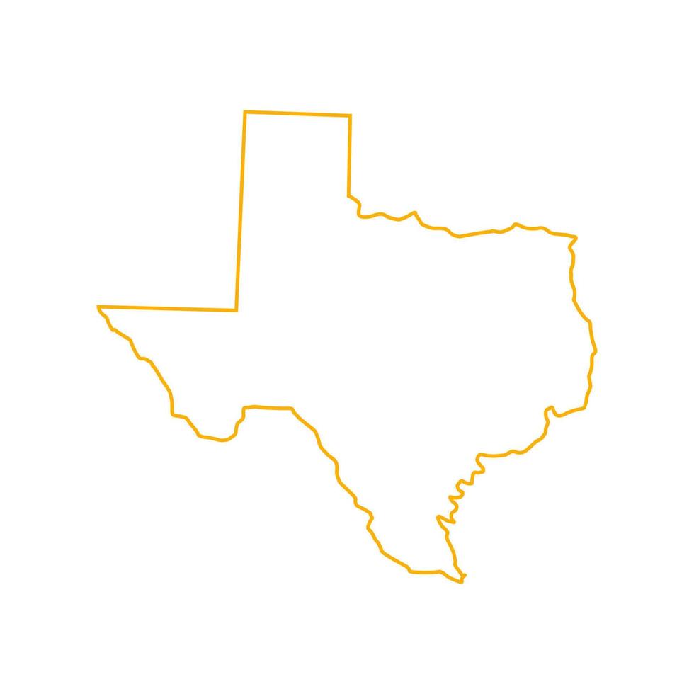 mappa del texas su sfondo bianco vettore