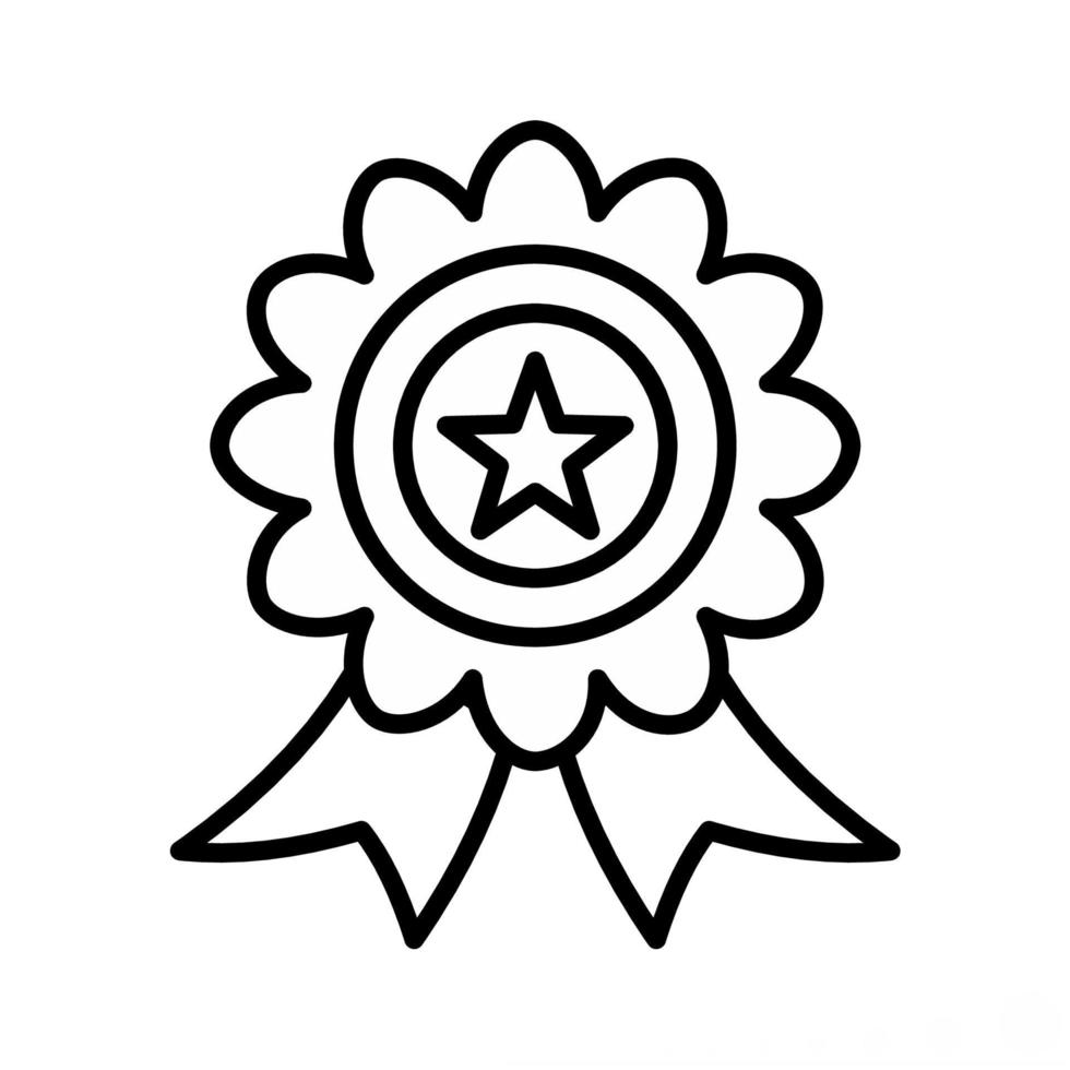 icona del badge usa in stile linea vettore