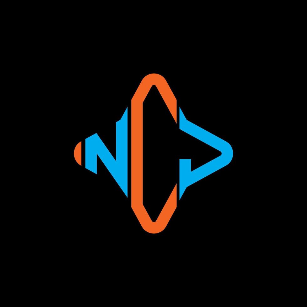 ncj lettera logo design creativo con grafica vettoriale