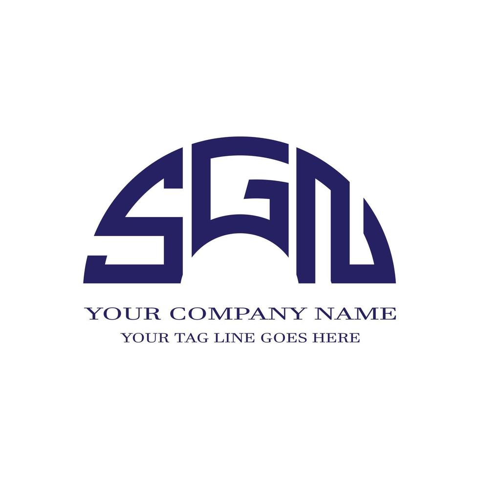 sgn lettera logo design creativo con grafica vettoriale