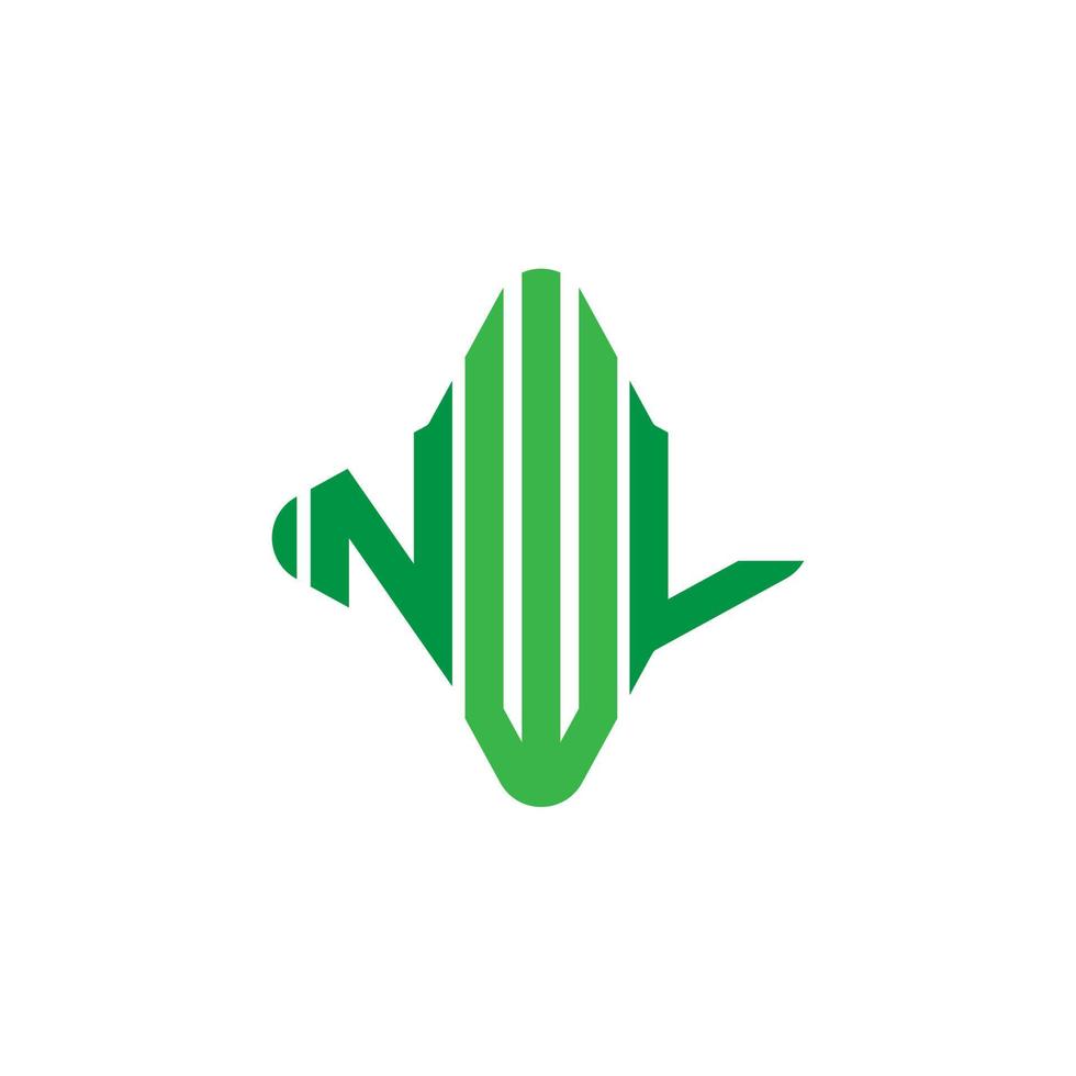 nwl lettera logo design creativo con grafica vettoriale