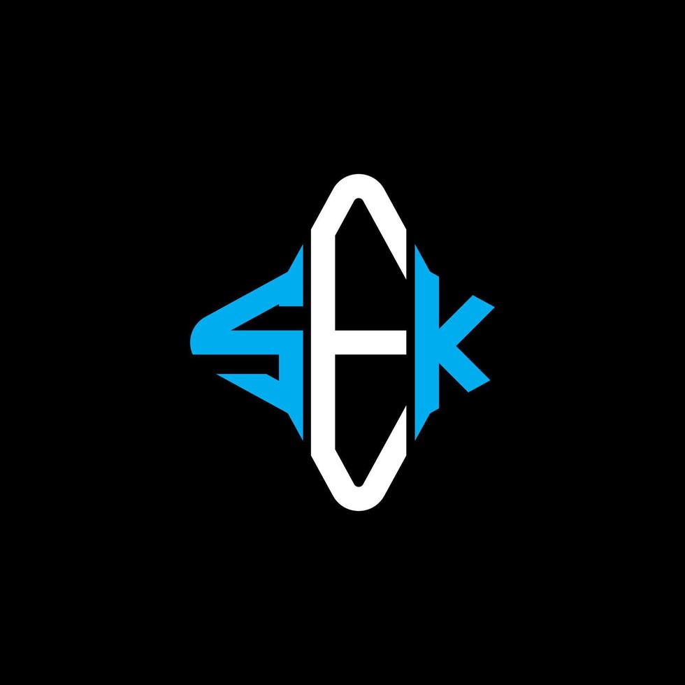 sek lettera logo design creativo con grafica vettoriale