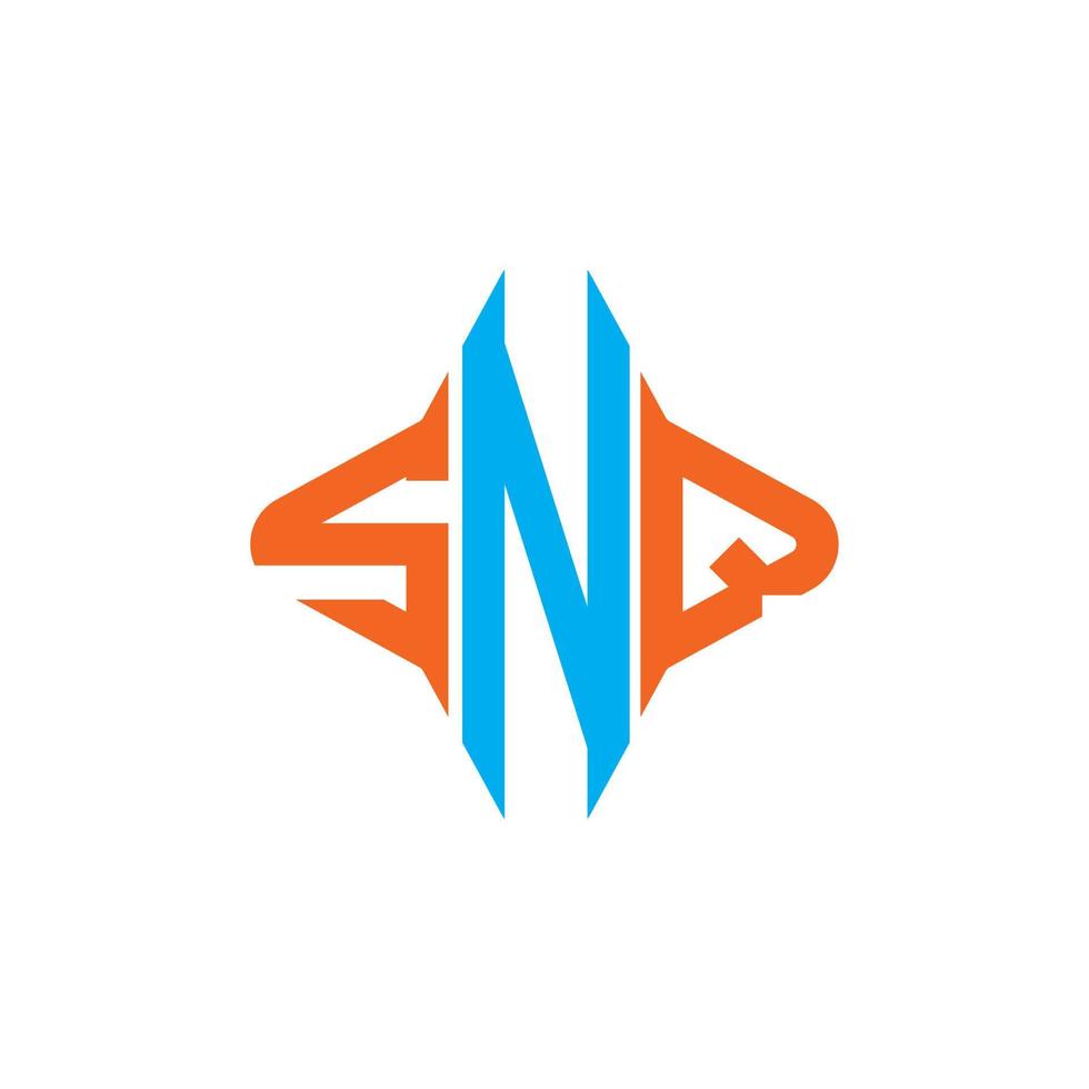 snq lettera logo design creativo con grafica vettoriale