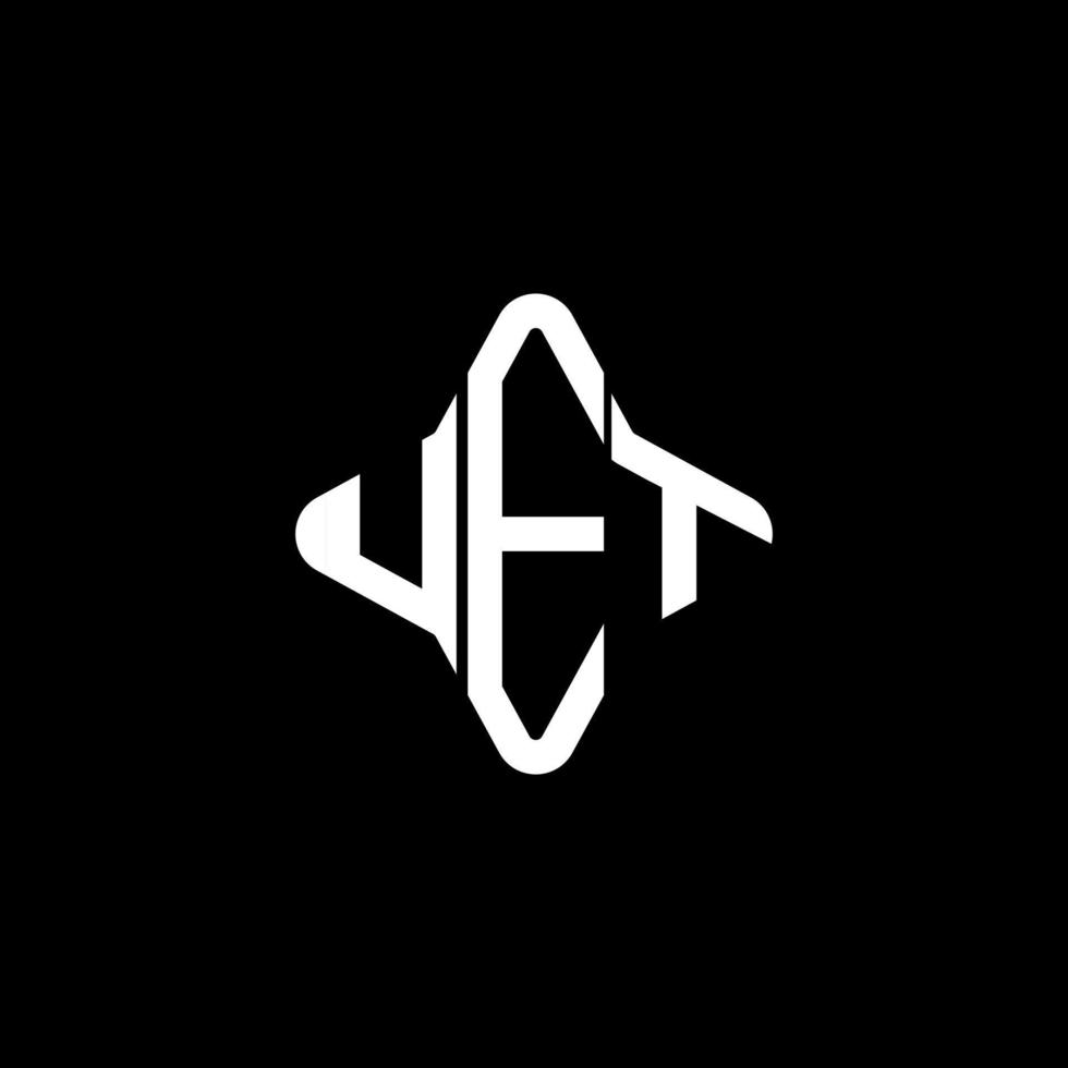 uet lettera logo design creativo con grafica vettoriale