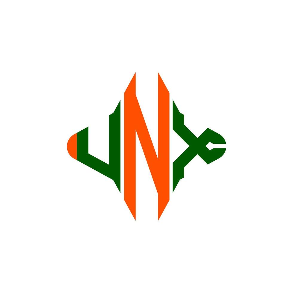 unx lettera logo design creativo con grafica vettoriale