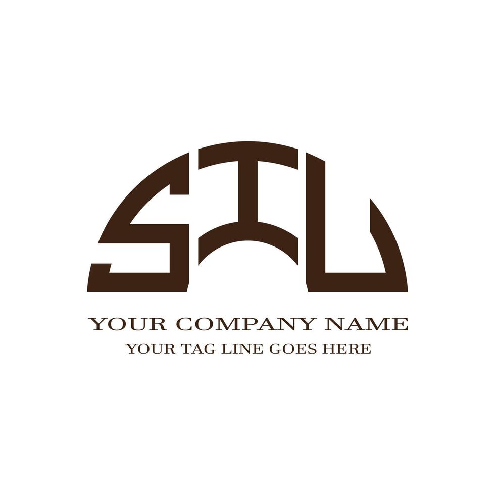 siu lettera logo design creativo con grafica vettoriale