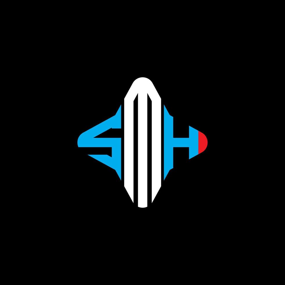 smh lettera logo design creativo con grafica vettoriale