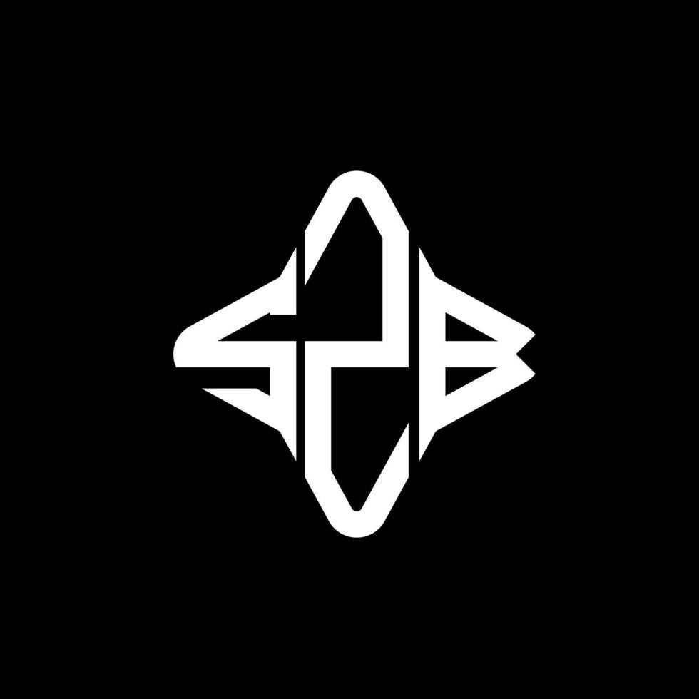szb lettera logo design creativo con grafica vettoriale