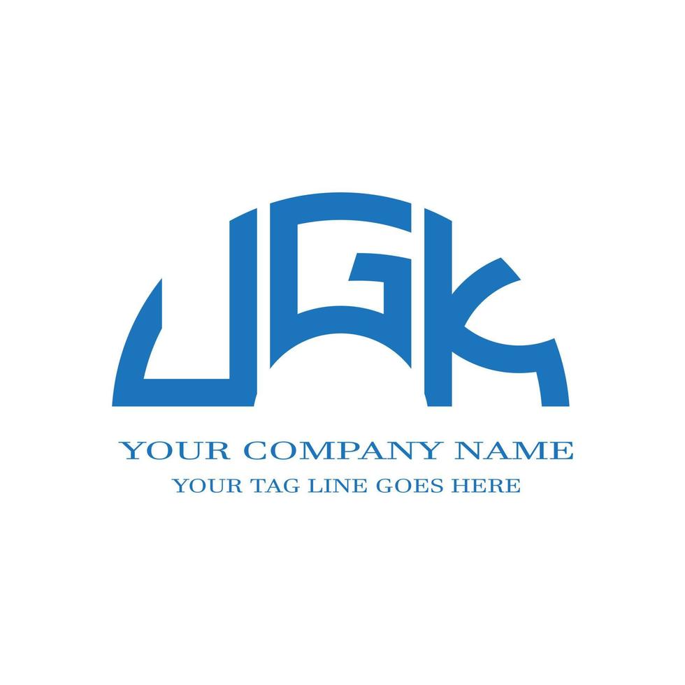 design creativo logo lettera ugk con grafica vettoriale