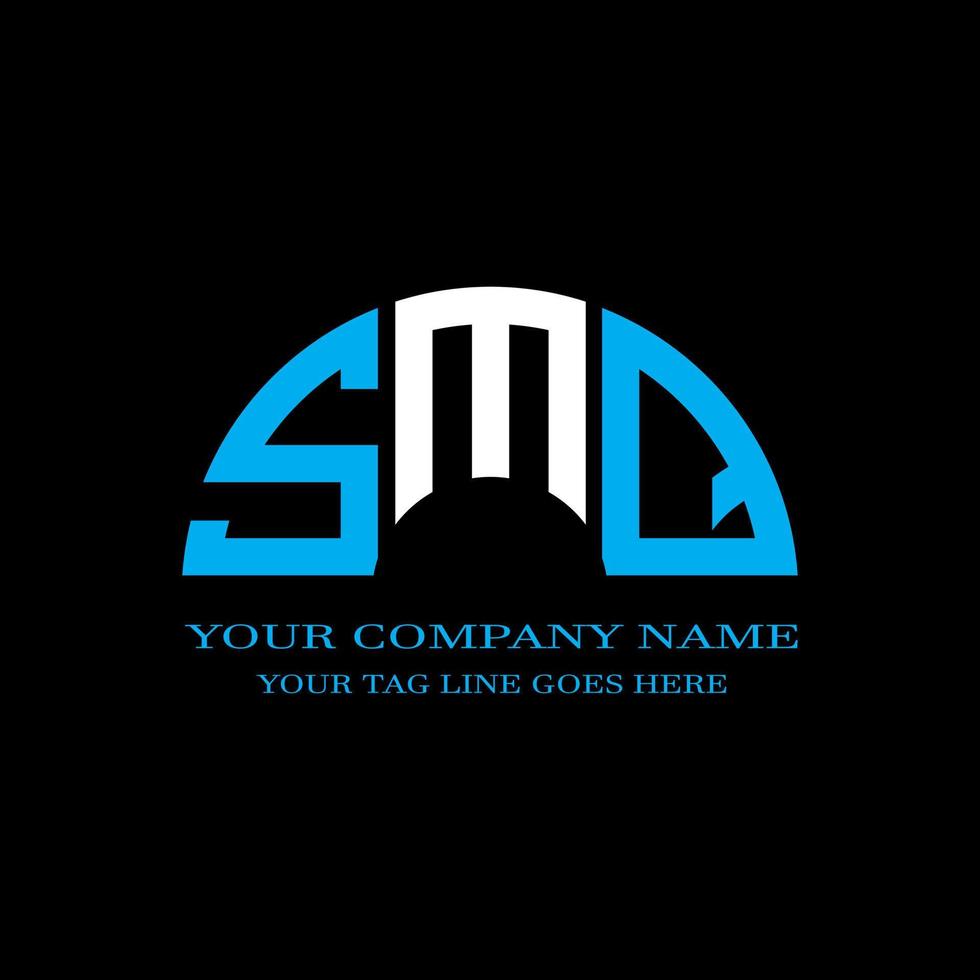 design creativo del logo della lettera smq con grafica vettoriale