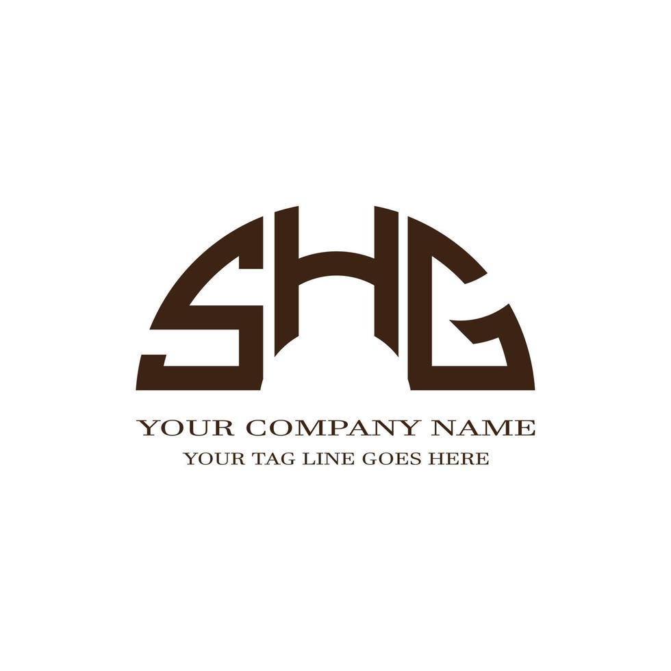 shg lettera logo design creativo con grafica vettoriale