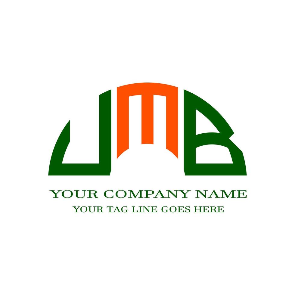 umb lettera logo design creativo con grafica vettoriale