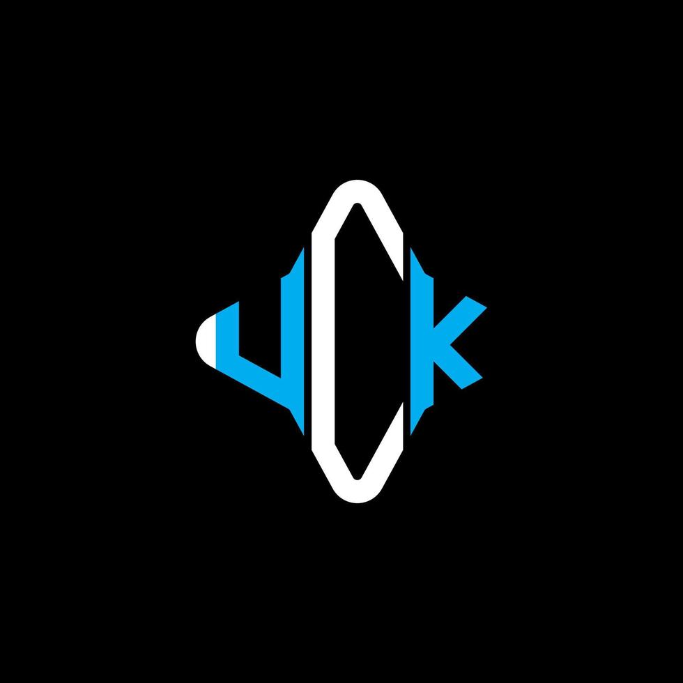 uck lettera logo design creativo con grafica vettoriale