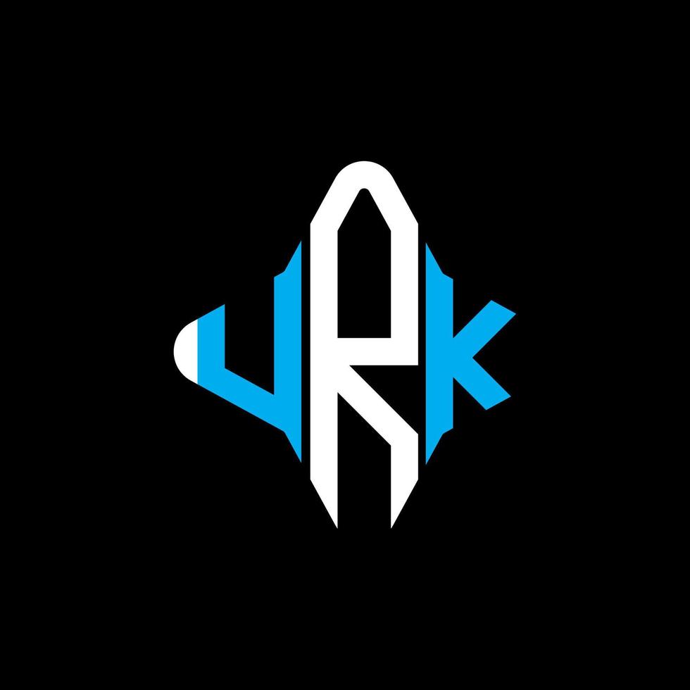 urk lettera logo design creativo con grafica vettoriale