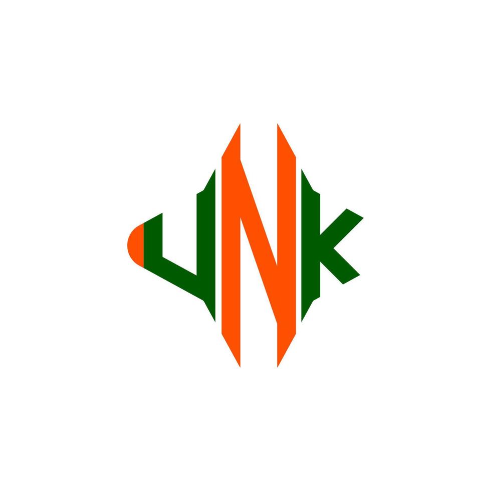 unk lettera logo design creativo con grafica vettoriale