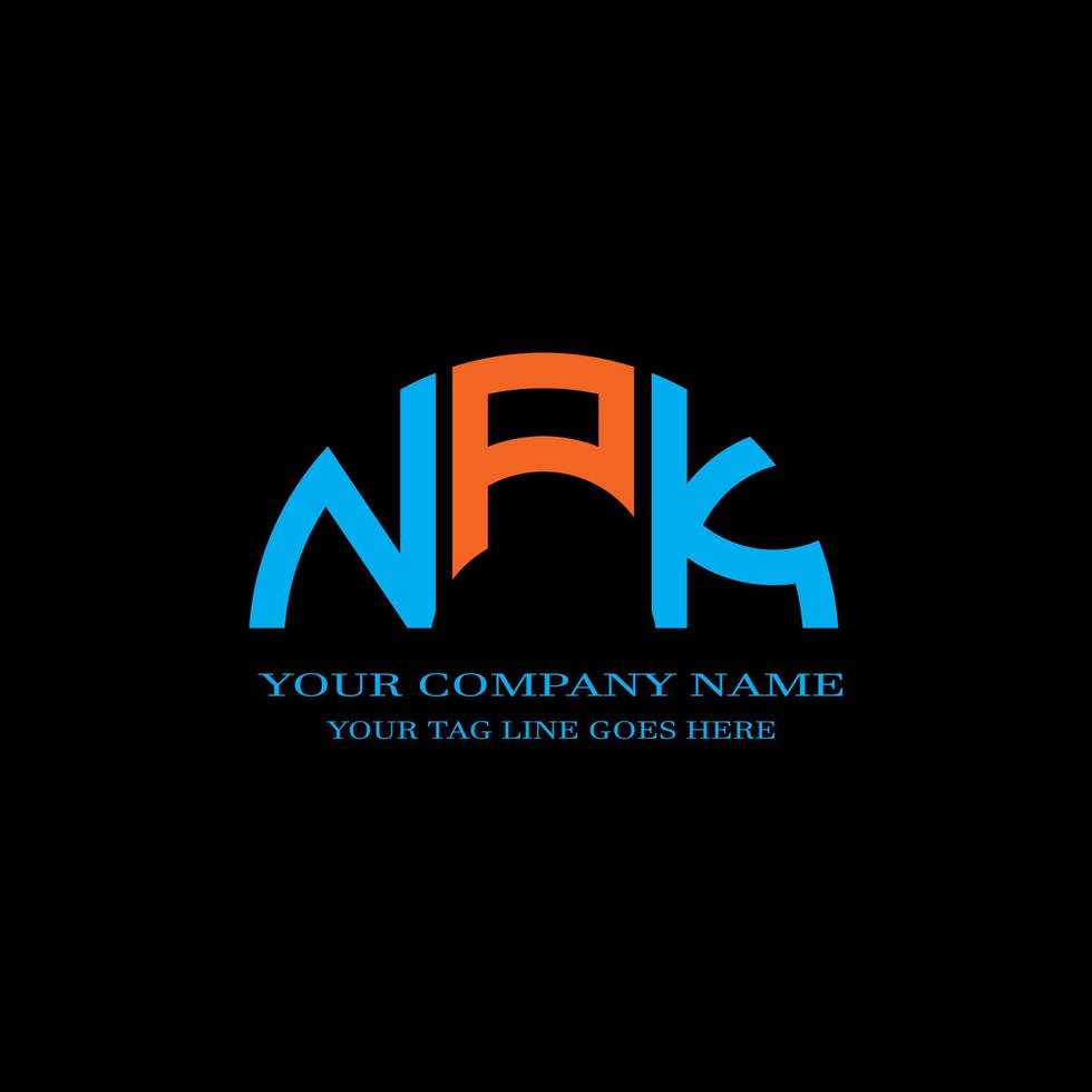 npk lettera logo design creativo con grafica vettoriale