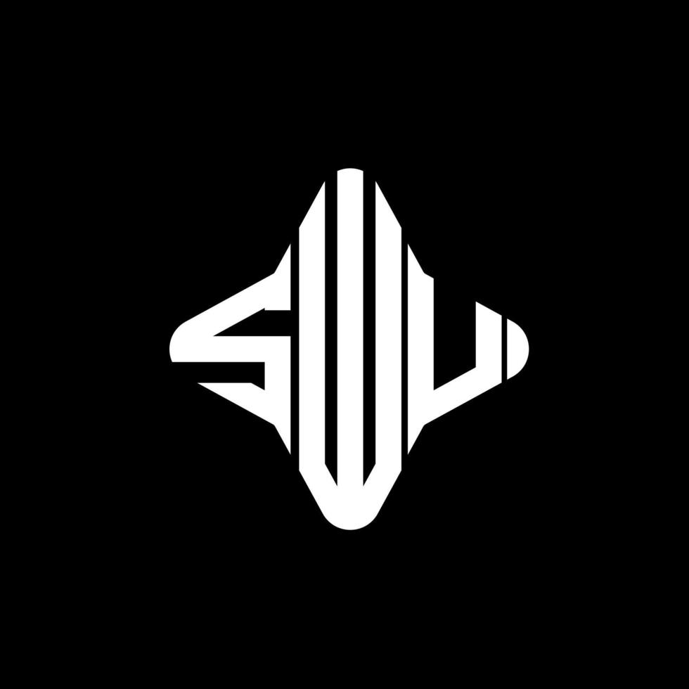 swu lettera logo design creativo con grafica vettoriale