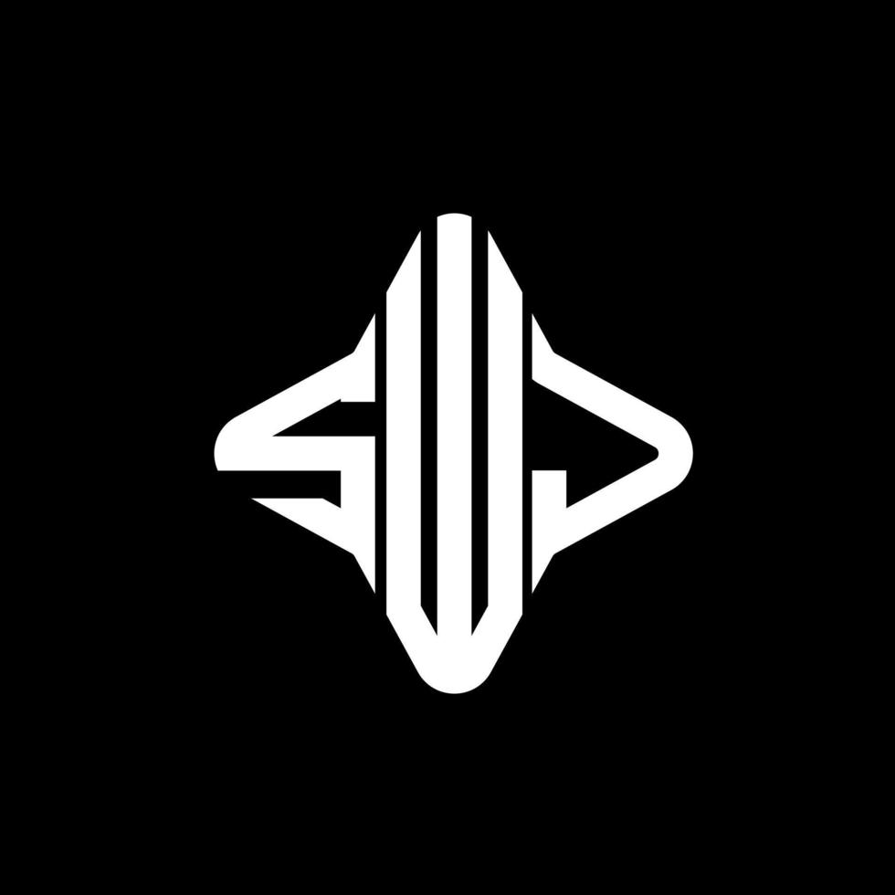 swj lettera logo design creativo con grafica vettoriale