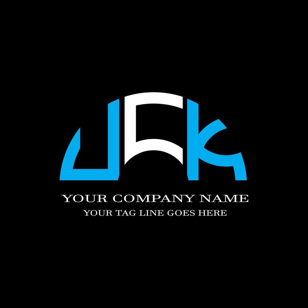 uck lettera logo design creativo con grafica vettoriale