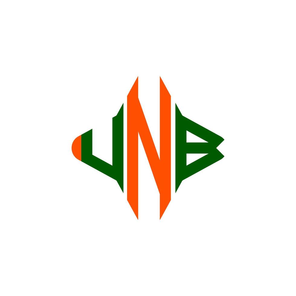 unb lettera logo design creativo con grafica vettoriale