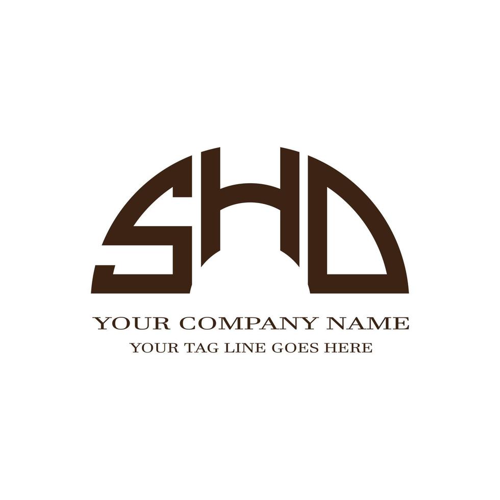 shd lettera logo design creativo con grafica vettoriale
