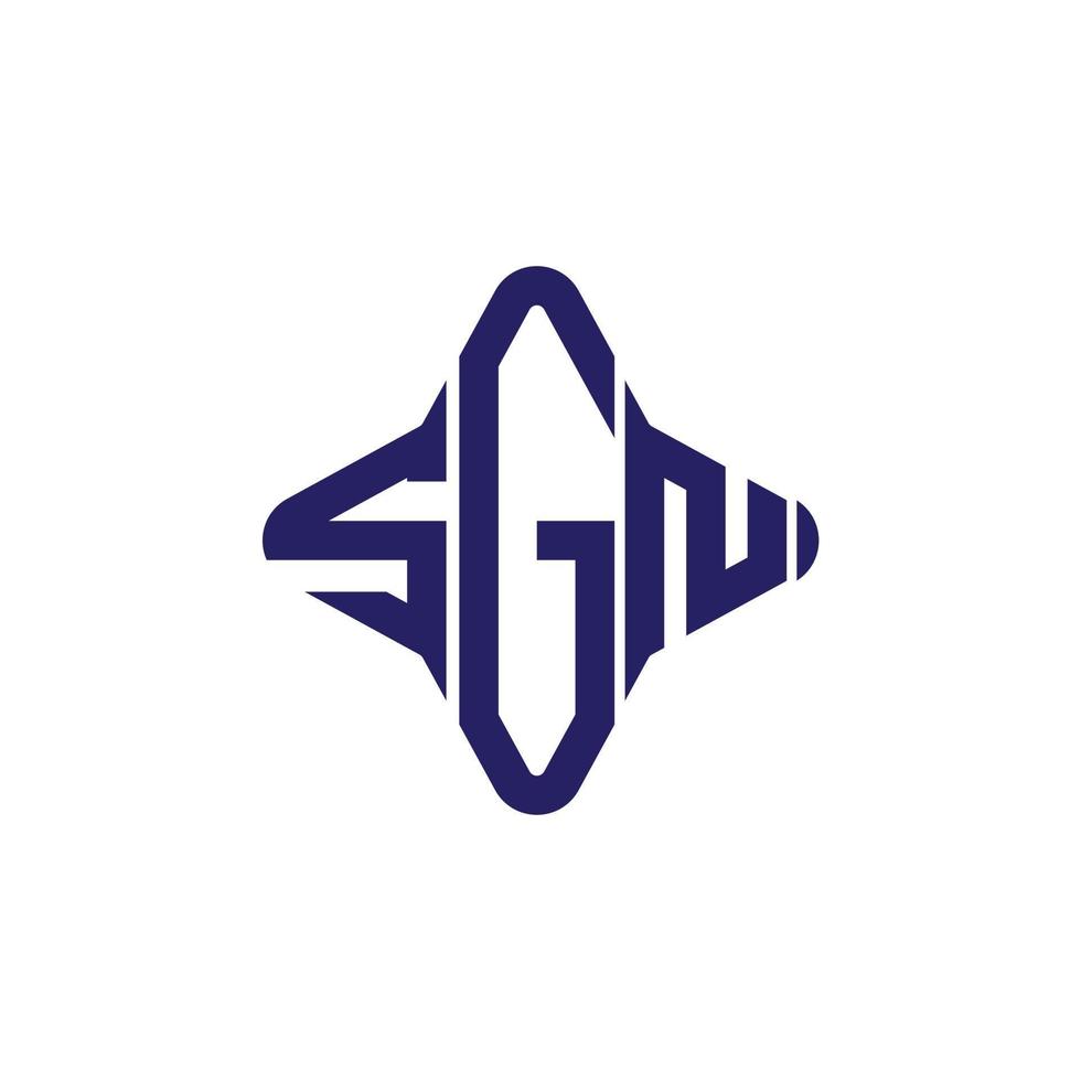 sgn lettera logo design creativo con grafica vettoriale