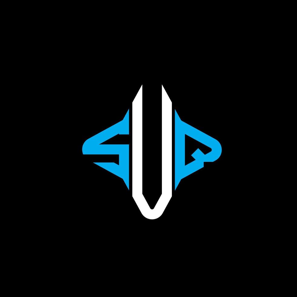 suq lettera logo design creativo con grafica vettoriale