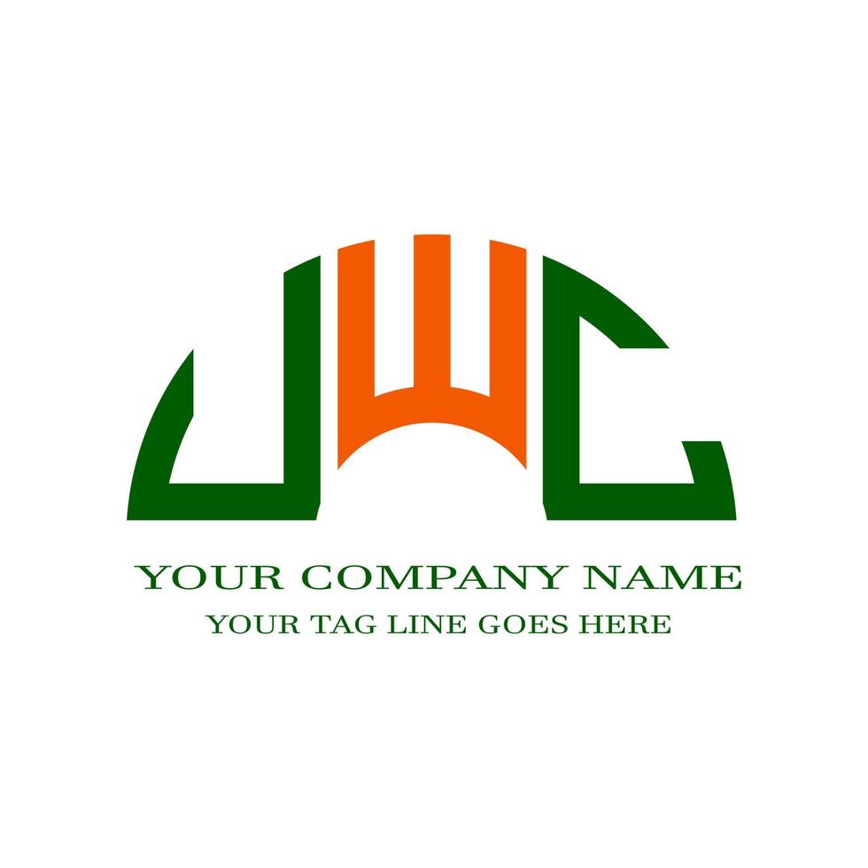 uwc lettera logo design creativo con grafica vettoriale