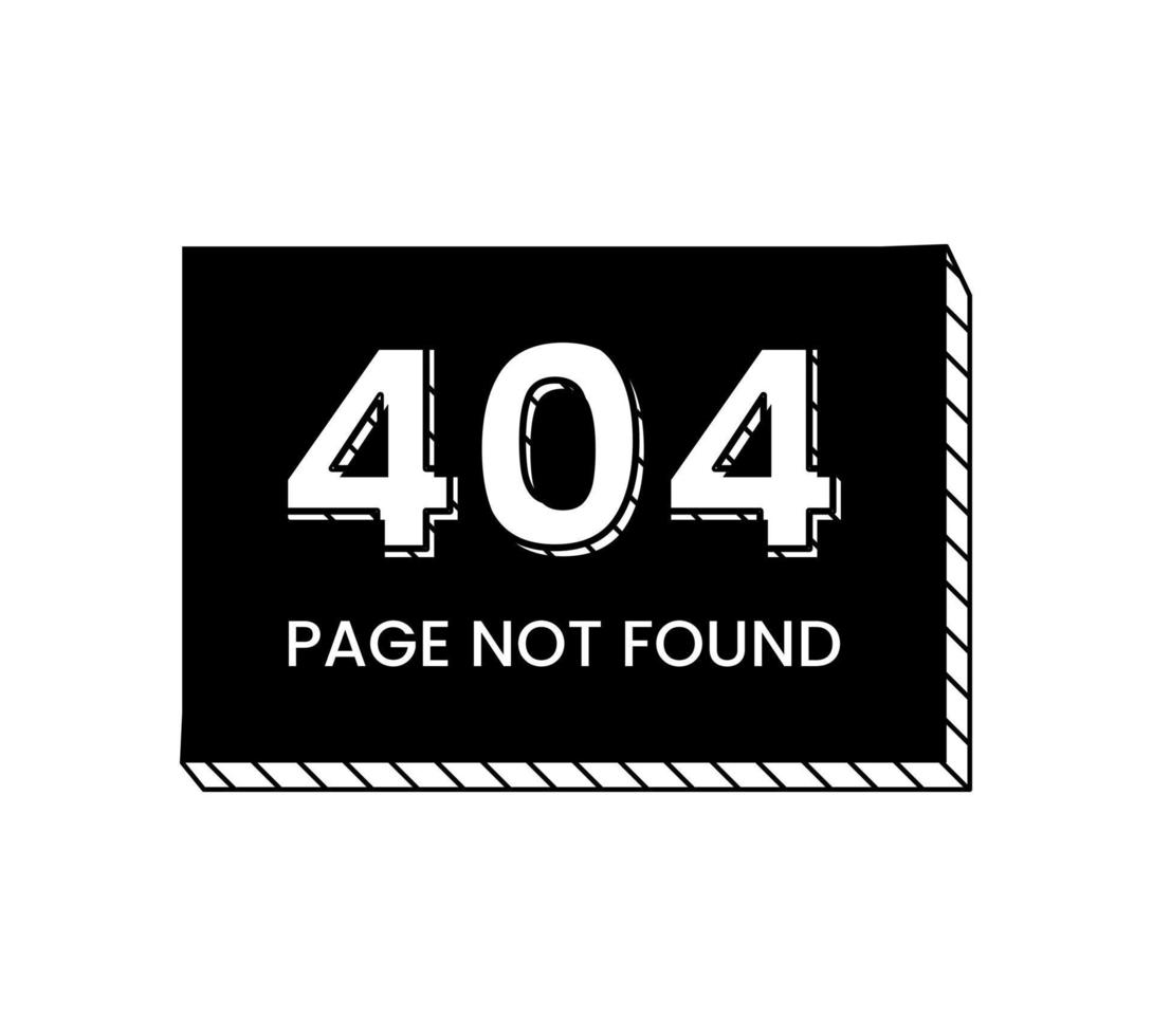 risorsa vettoriale con descrizione dell'errore di pagina 404 per la pagina web