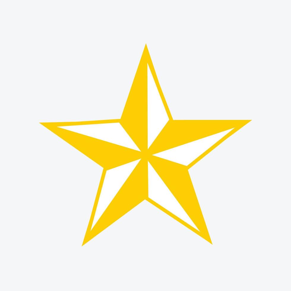icona a forma di stella su sfondo bianco. vettore