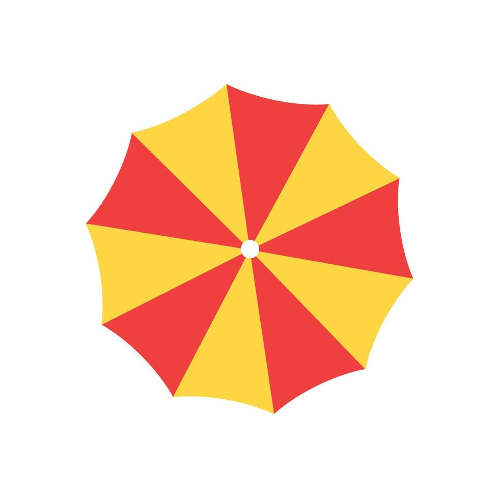 icona di ombrellone da spiaggia su sfondo bianco. vettore