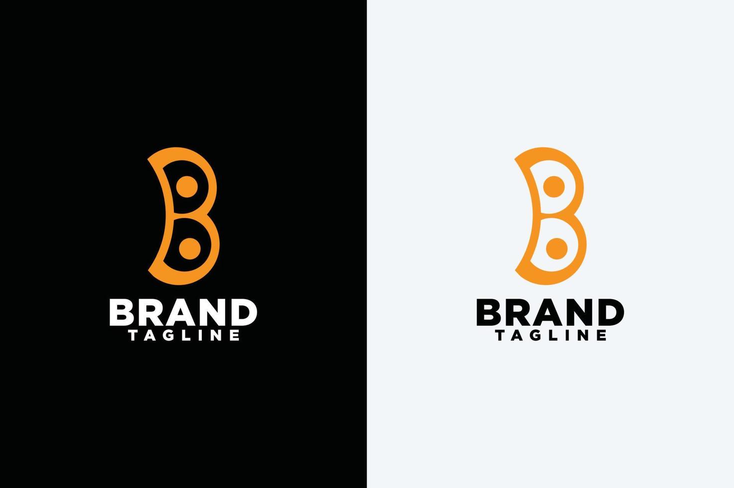 lettera b chicchi di caffè logo design ispirazione. lettera astratta b logo aziendale per vettore aziendale del colore nero. semplice design del logo della lettera b monoline e del chicco di caffè
