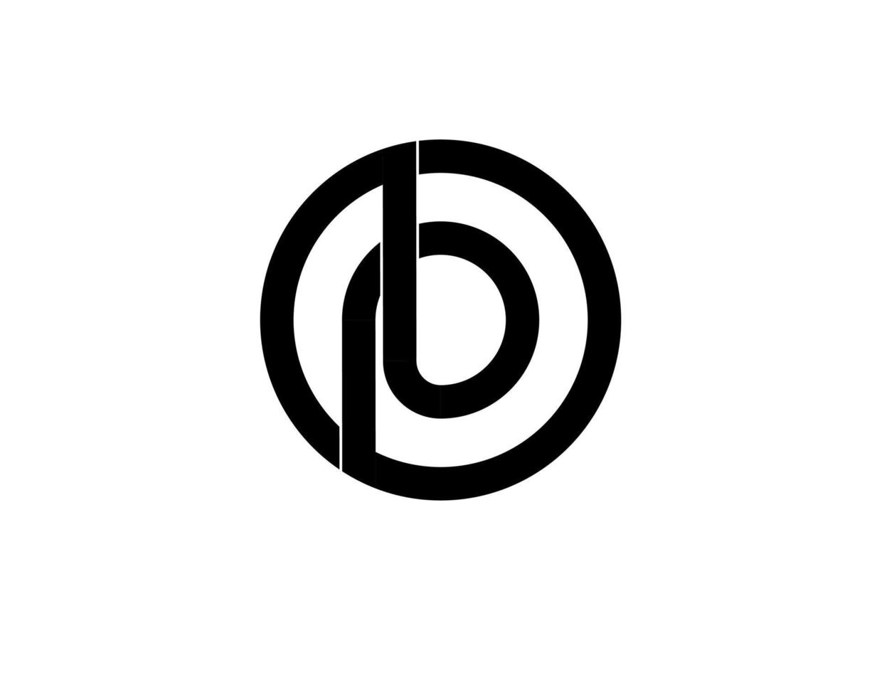 pb bp pb iniziali lettera logo isolato su sfondo bianco vettore
