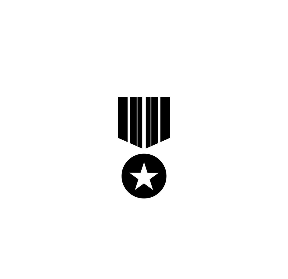 icona della medaglia militare silhourtte vettore