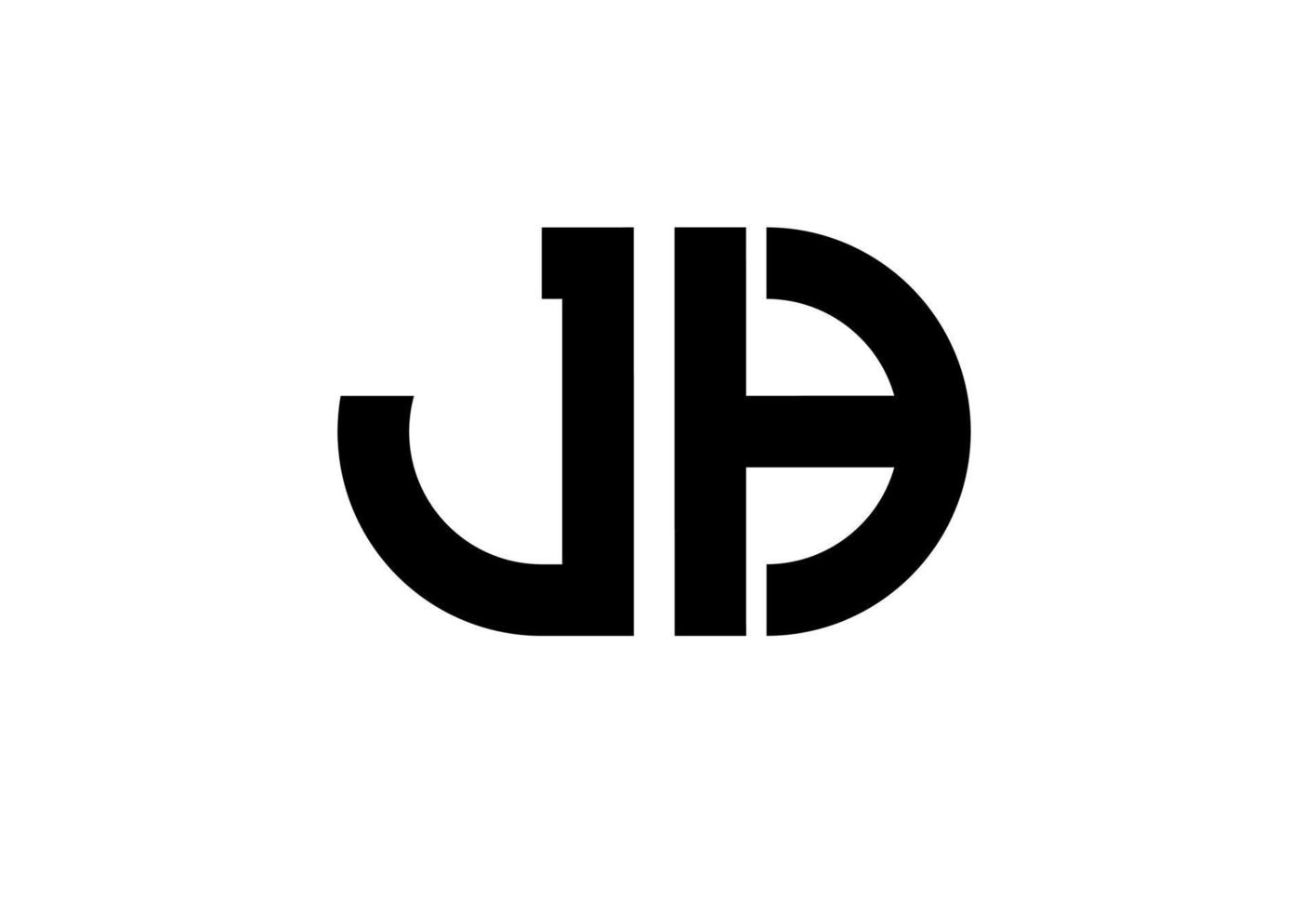 logo della lettera iniziale jh hj jh vettore