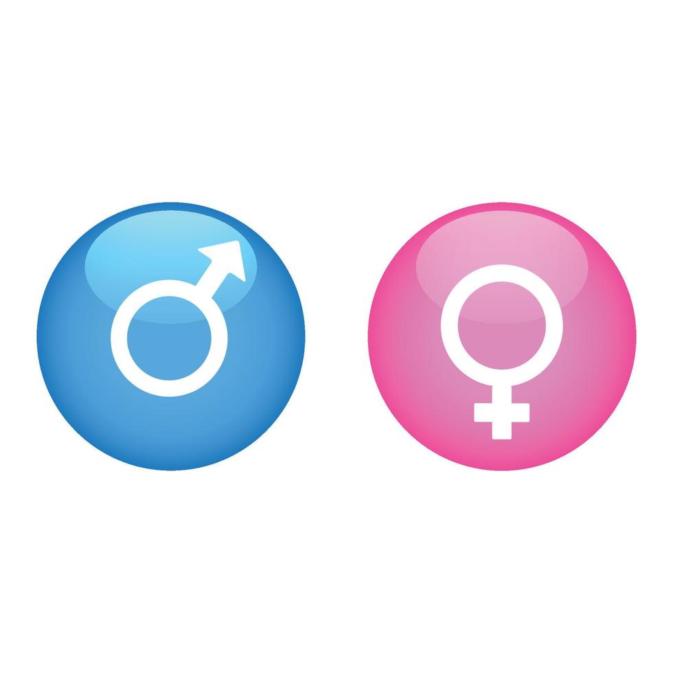illustrazione di un simbolo rosa e blu di un uomo e una donna vettore