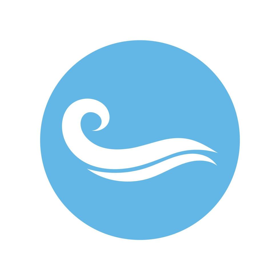 onda d'acqua, modello di logo di disegno dell'illustrazione di vettore della spiaggia dell'onda