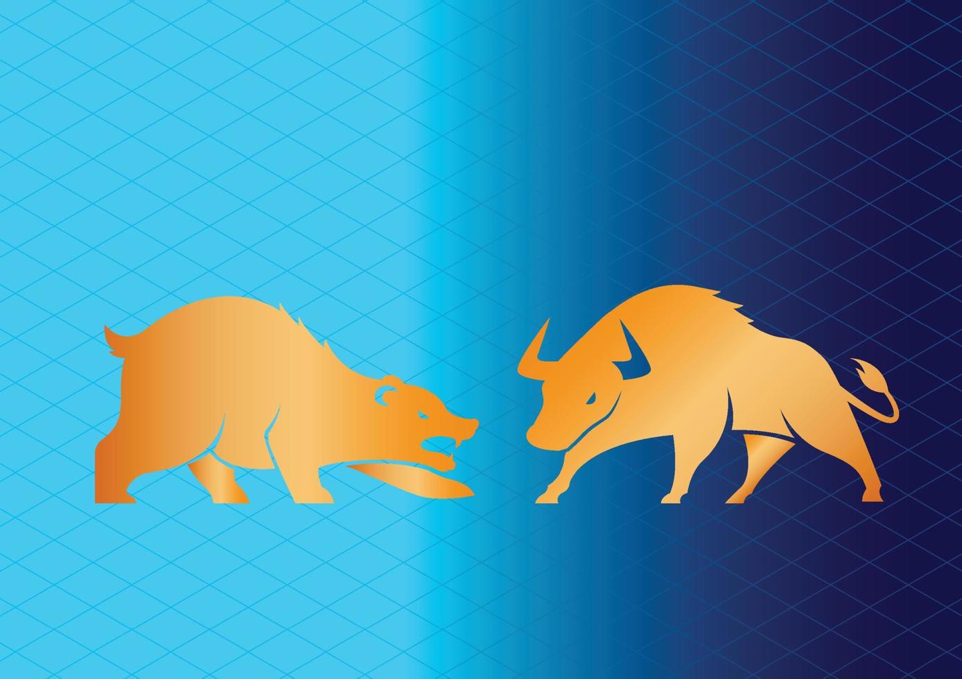 oro toro e orso nel commercio di azioni vettore