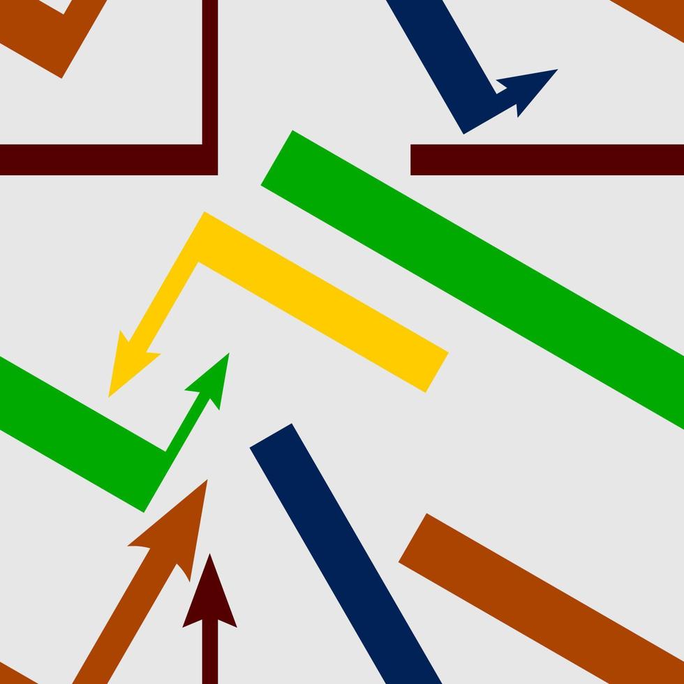 vettore modificabile di frecce colorate motivo senza cuciture per la creazione di sfondo
