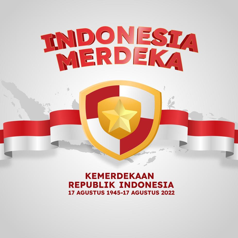 hari kemerdekaan indonesia significa post sui social media del poster del giorno dell'indipendenza indonesiana vettore