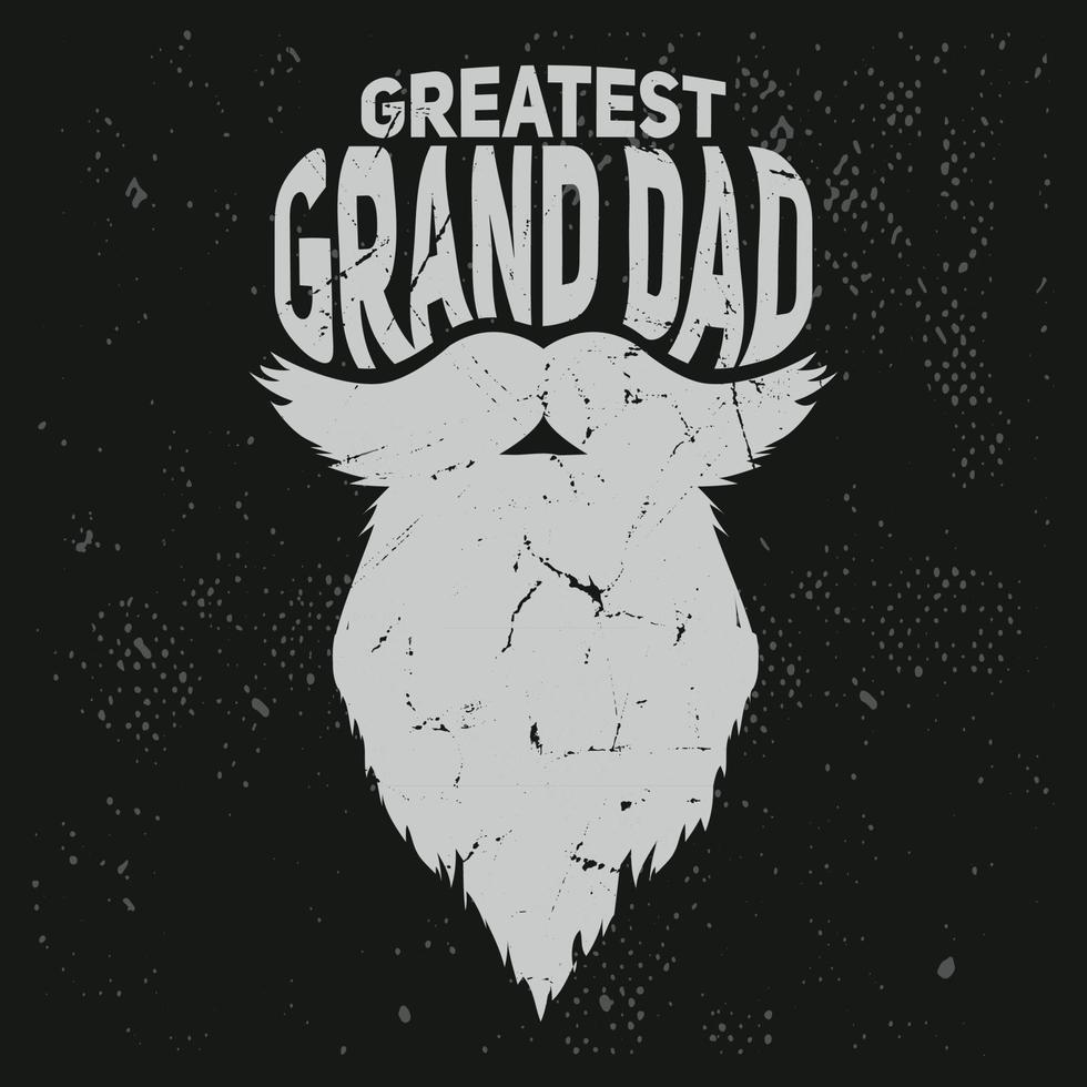 t-shirt con la barba più grande del nonno per il nonno vettore