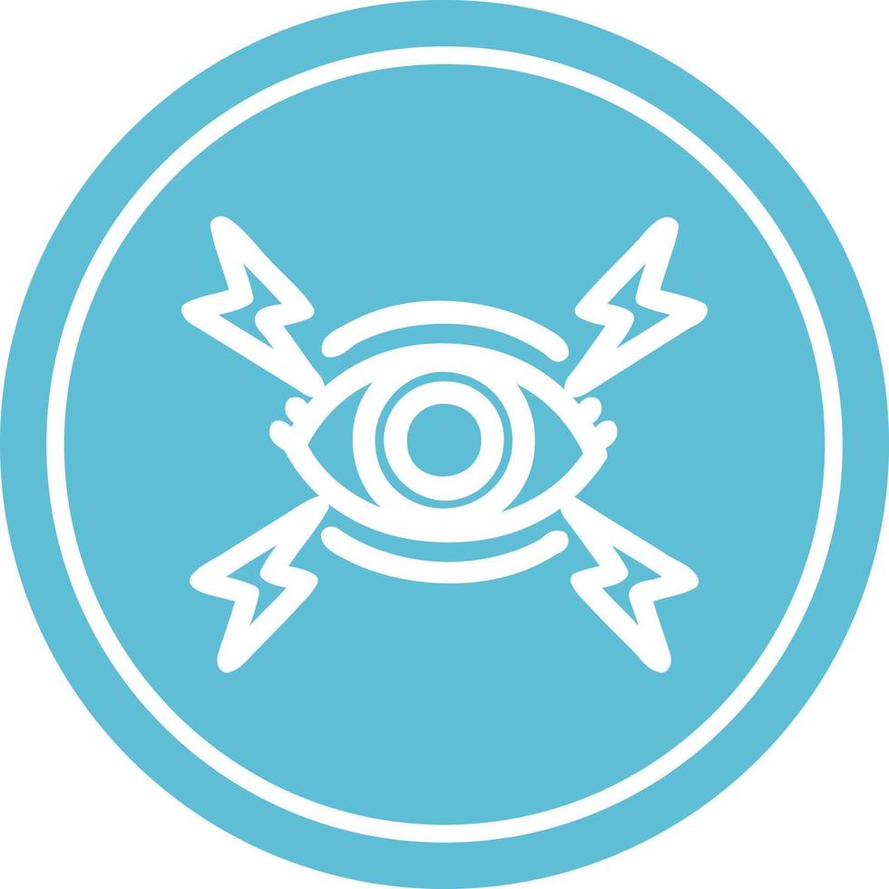 icona circolare dell'occhio mistico vettore