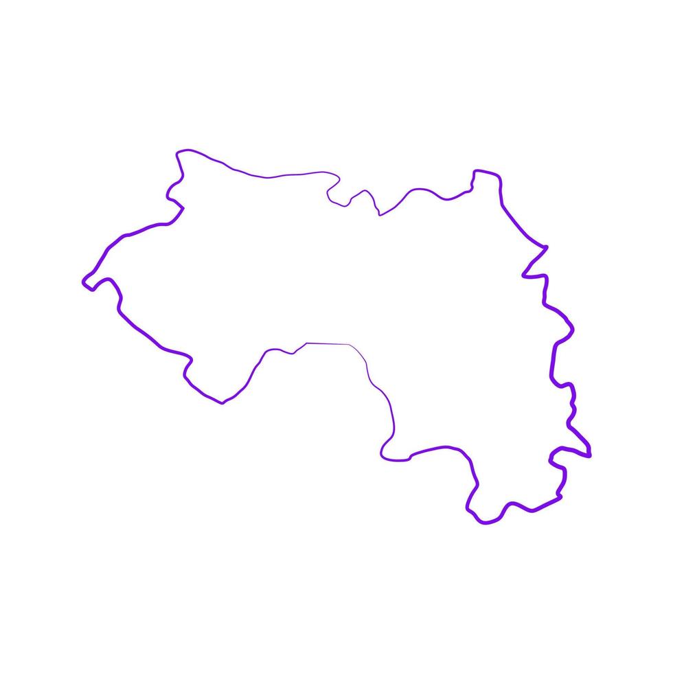 mappa della Guinea su sfondo bianco vettore