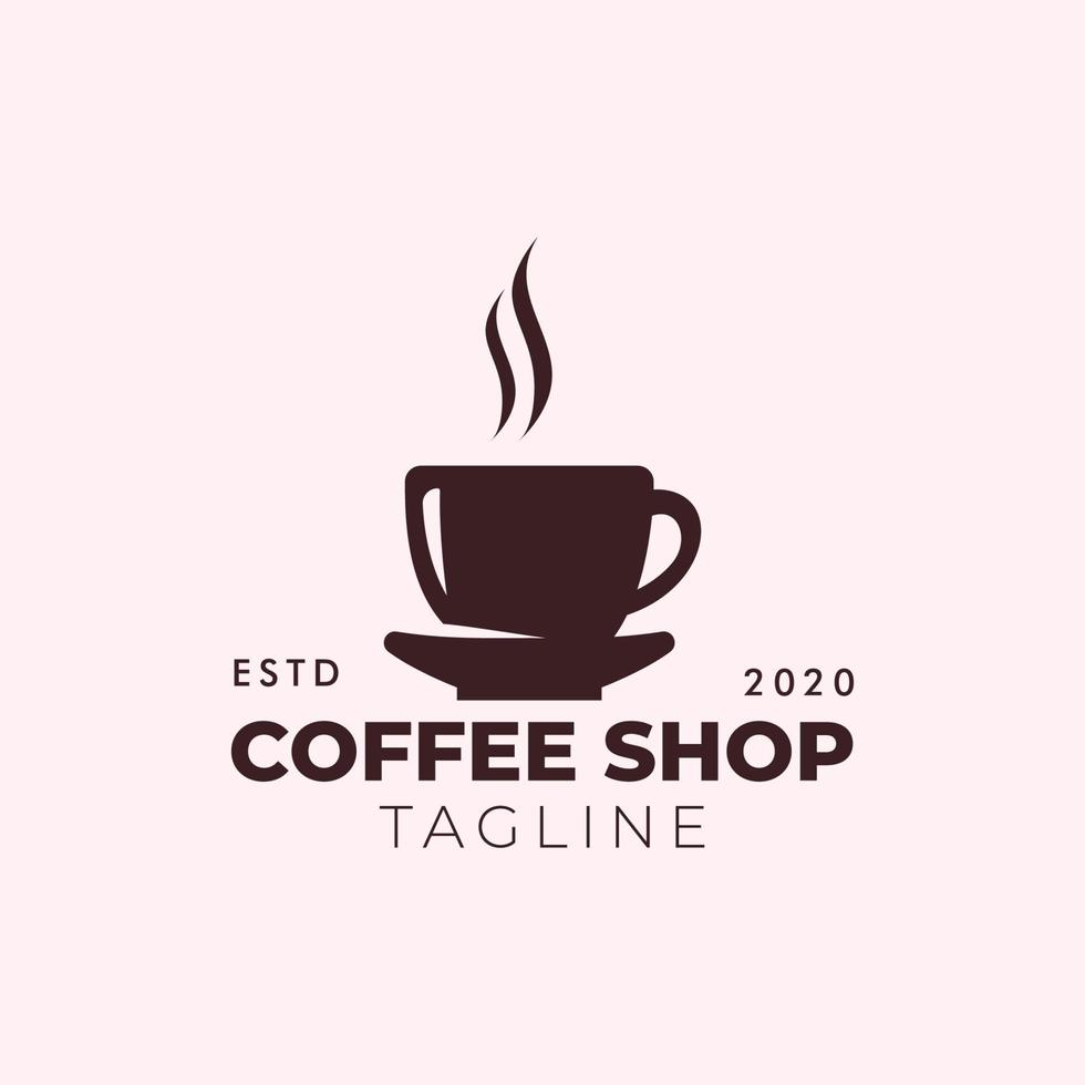design del logo retrò del caffè vettore