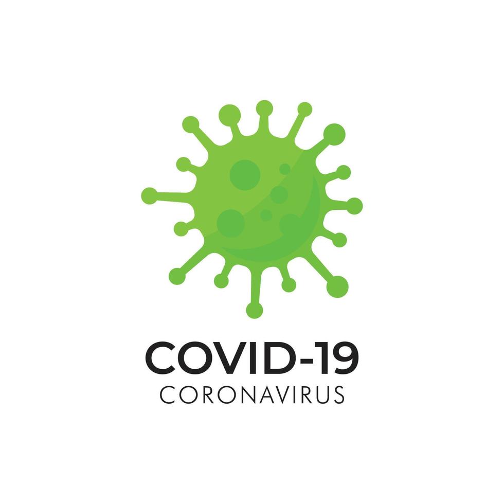 modello di logo del virus corona, design del logo. vettore