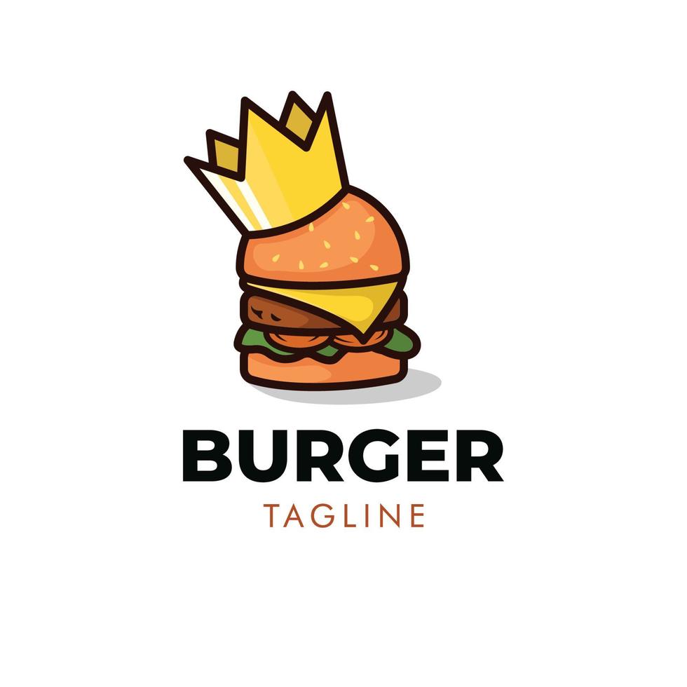 design del logo di hamburger vettore