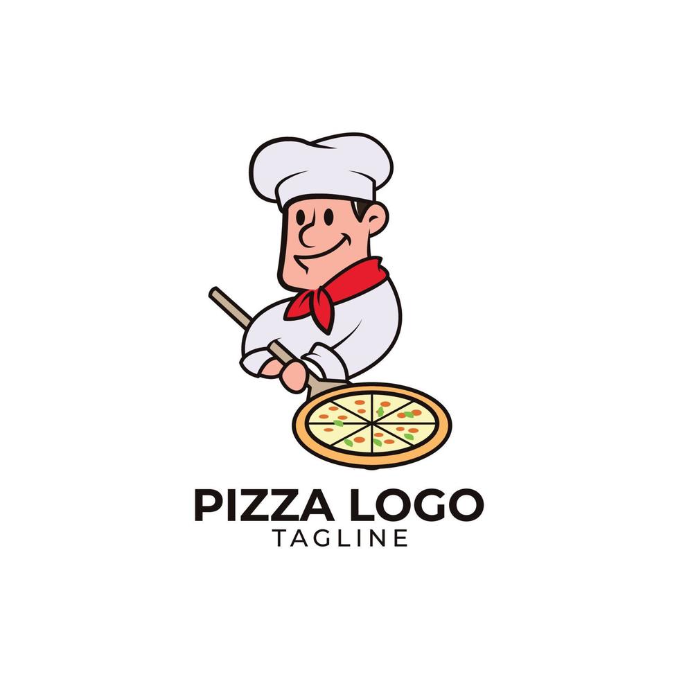 disegno del logo della pizza vettore