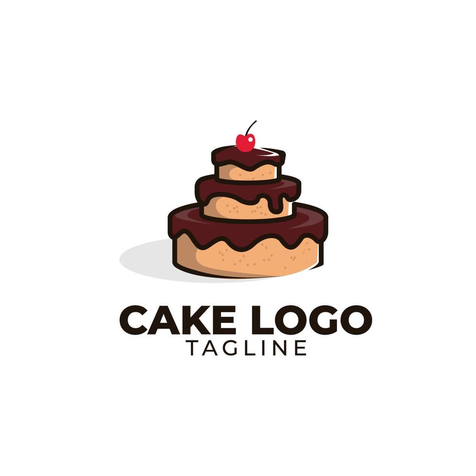 logo del dessert della torta vettore